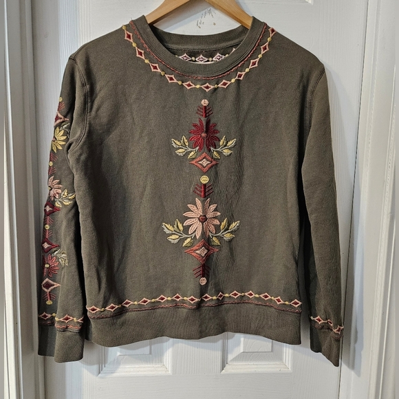 Driftwood Teddie Embroidered Sweatshirt - Picture 3 of 9